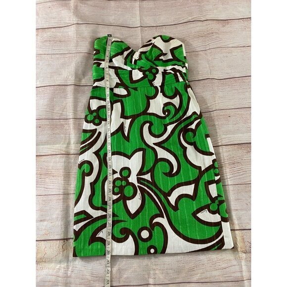 Milly Of New York Women's Green And White BodyCon Dress - 4 - Picture 5 of 12